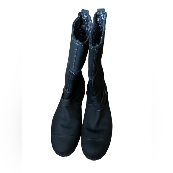 Timberland Atrus Womens 8” Boot Black Nobuck Suede Pull On Leather 9.5 - Picture 5 of 8